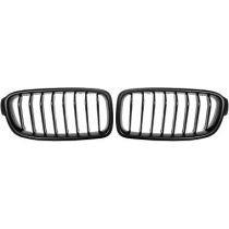 BMW 3-Serie F30/F31 11-15 Enkelribbad Mattsvart Sportgrill / Njurar Performance-Look DIEDERICHS